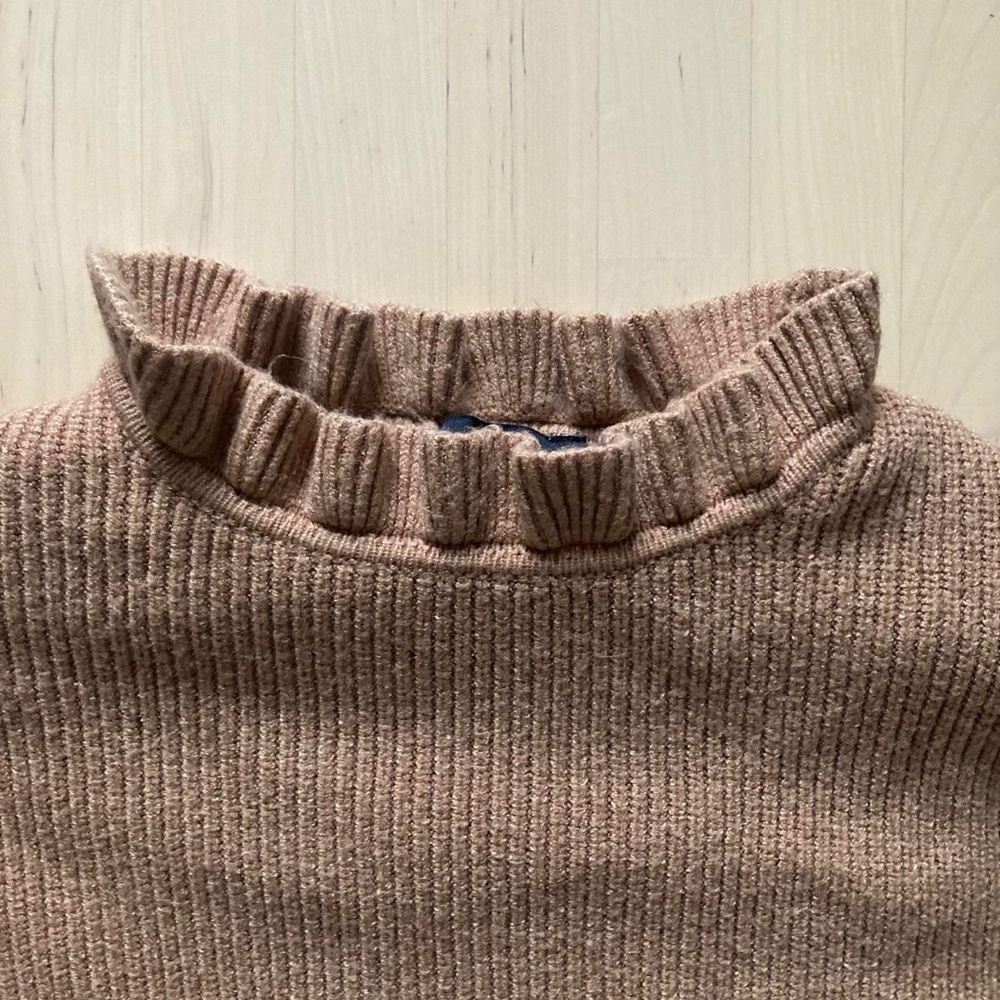 Tan Express Ruffle Neck Sweater - Picture 2 of 3
